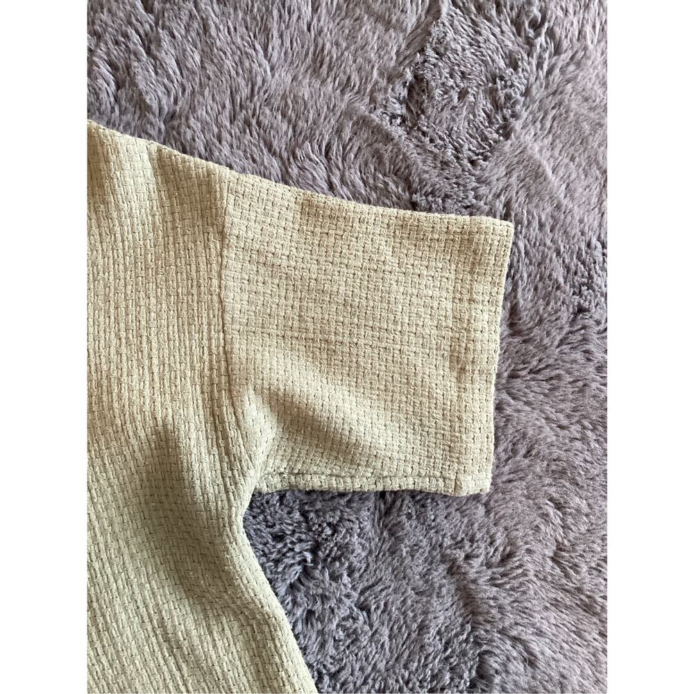 Free People Women's Tweed Crop Top Boxy Fit Boho Comfy Sage Green Size Small - Picture 3 of 9
